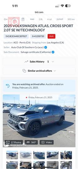 Volkswagen Atlas Cross Sport